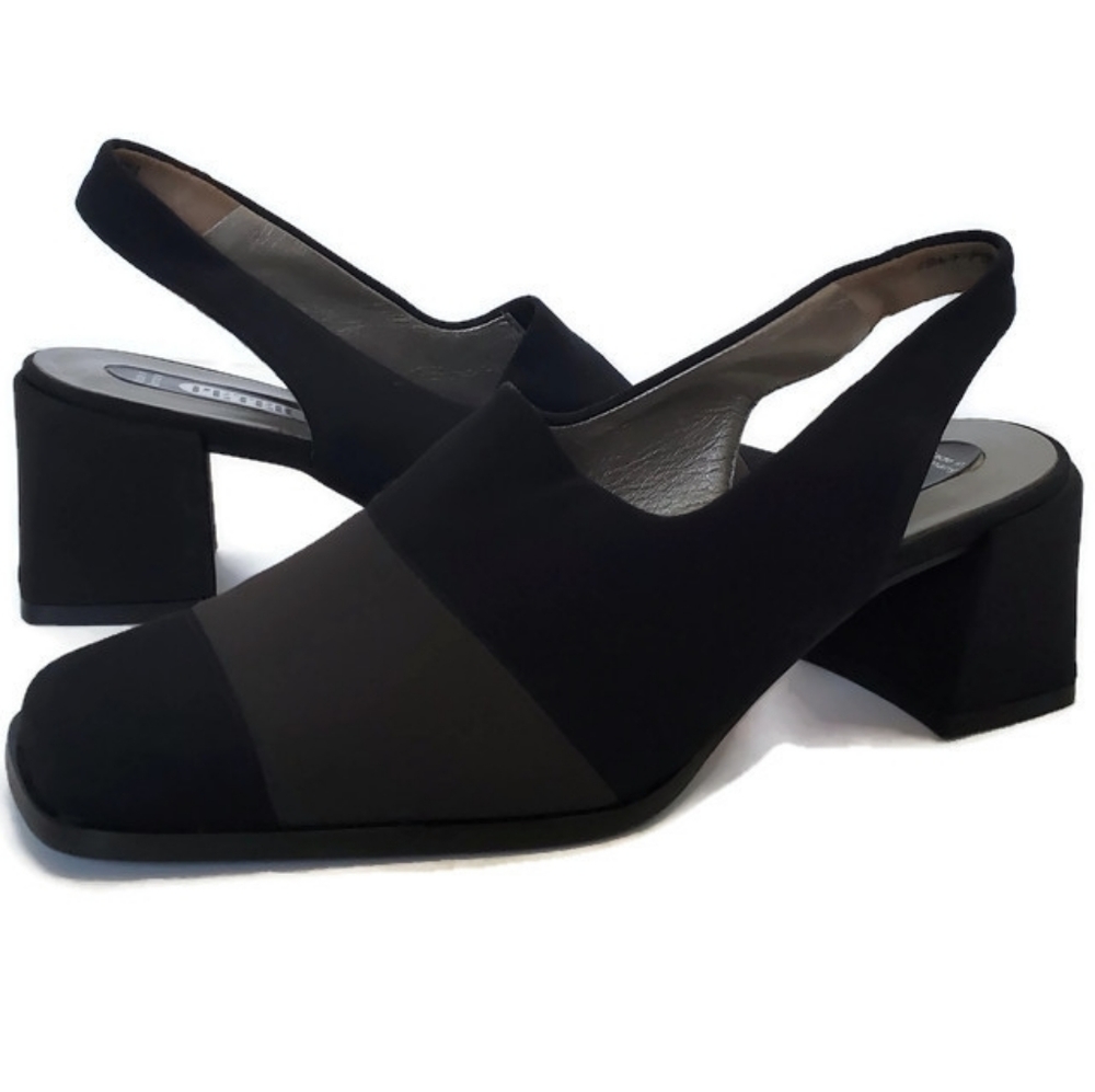 Peter Kaiser Colorblock Suede Slingback Heel Pumps Womens Size 6.5